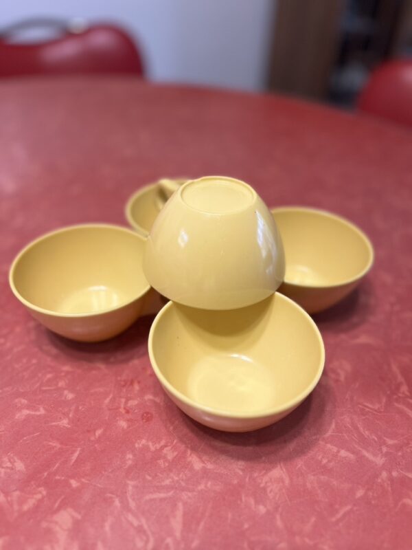 Vintage Yellow 1950s-1960s Melamine Melmac Coffee Cups - Image 3