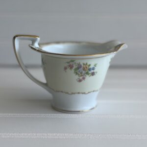 Vintage NORITAKE NAOMI Creamer Floral with Gold Border 1940s