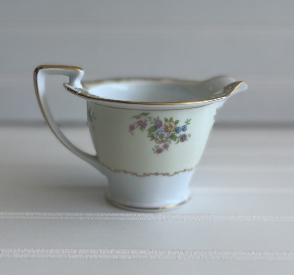 Vintage NORITAKE NAOMI Creamer Floral with Gold Border 1940s