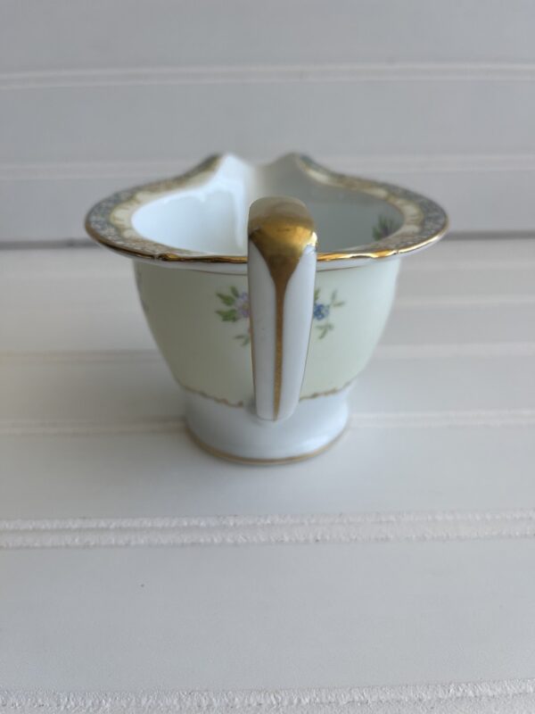 Vintage NORITAKE NAOMI Creamer Floral with Gold Border 1940s - Image 3