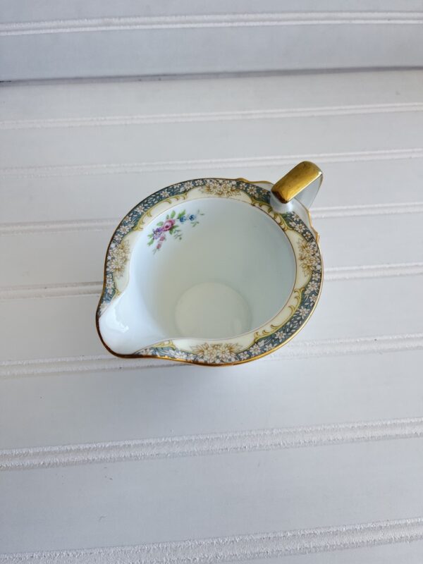 Vintage NORITAKE NAOMI Creamer Floral with Gold Border 1940s - Image 5