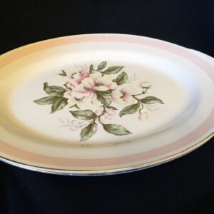 Vintage Homer Laughlin Eggshell Nautilus Platter – Pink Magnolia / Pink Petal (11 5/8″)