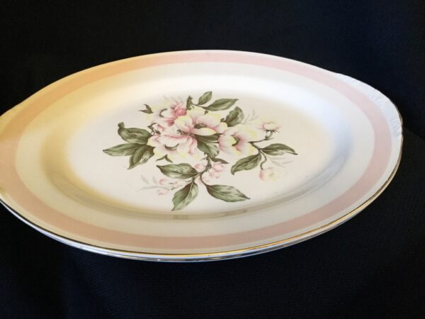 Vintage Homer Laughlin Eggshell Nautilus Platter – Pink Magnolia / Pink Petal (11 5/8") - Image 2