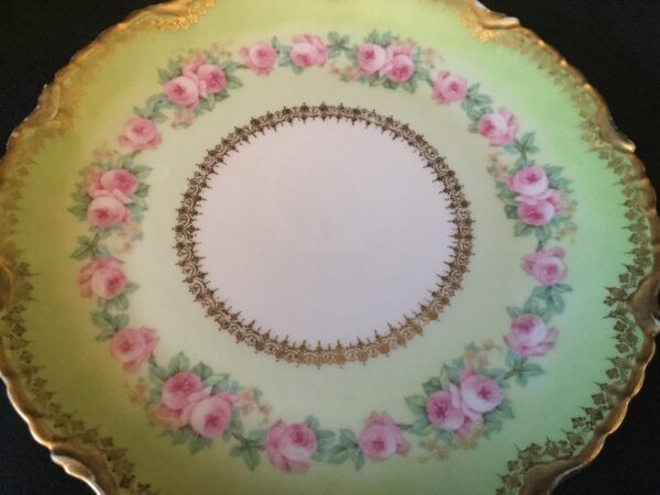 Vintage Bawo and Dotter Limoges Salad Plate – Pink Roses & Gold, c. Late 1800s - Image 3