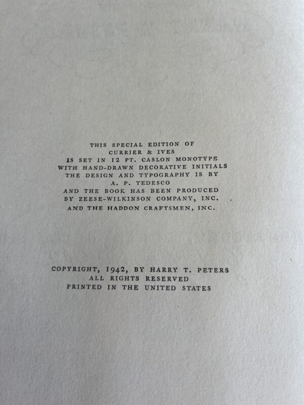 Currier & Ives: Printmakers to the American People – By Harry T. Peters (Vintage Hardcover) - Image 3