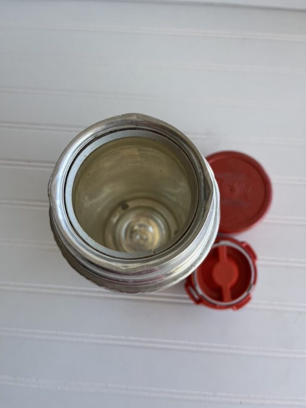 Vintage Aladdin Plaid Thermos | Red, Yellow & Brown Tartan | Retro Drinkware | Mid-Century Camping Collectible - Image 4