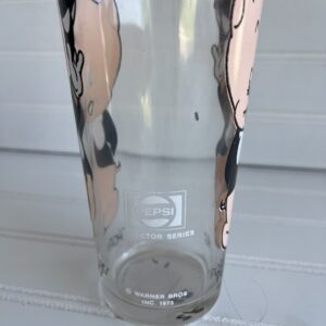 Porky Pig Looney Tunes Warner Bros character glasses drink tumblers Pepsi promo 1973
