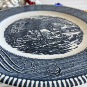 Vintage Royal China Currier & Ives Dinner Plate – “The Old Grist Mill” (10″)