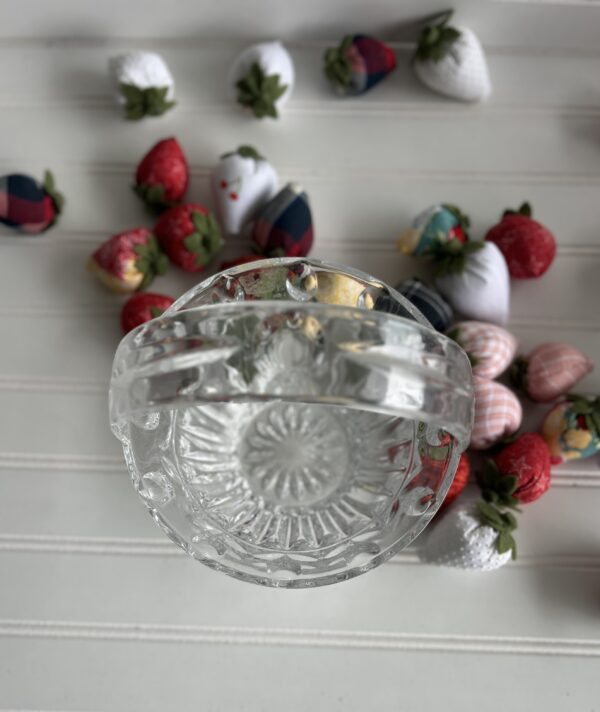 Vintage Block Lead Crystal Basket – Tulip Garden Design | Made in Poland - Image 6