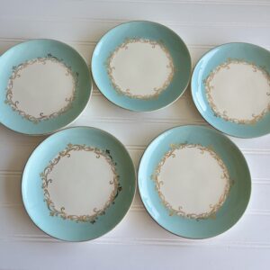 Lifetime China Gold Crown Salad/Dessert Plates – Set of 5