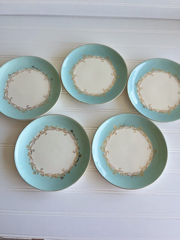 Lifetime China Gold Crown Salad/Dessert Plates – Set of 5