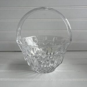 Vintage Block Lead Crystal Basket – Tulip Garden Design | Made in Poland